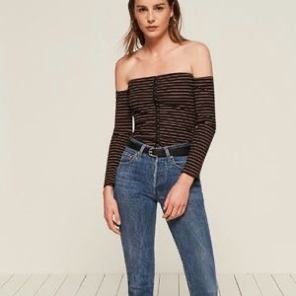 REFORMATION PRESTIN TOP - STRIPE - Picture 5 of 5